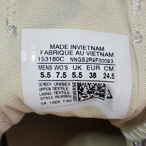 Converse silver canvas Chuck Taylor All Star low top sneakers - Picture 11 of 15